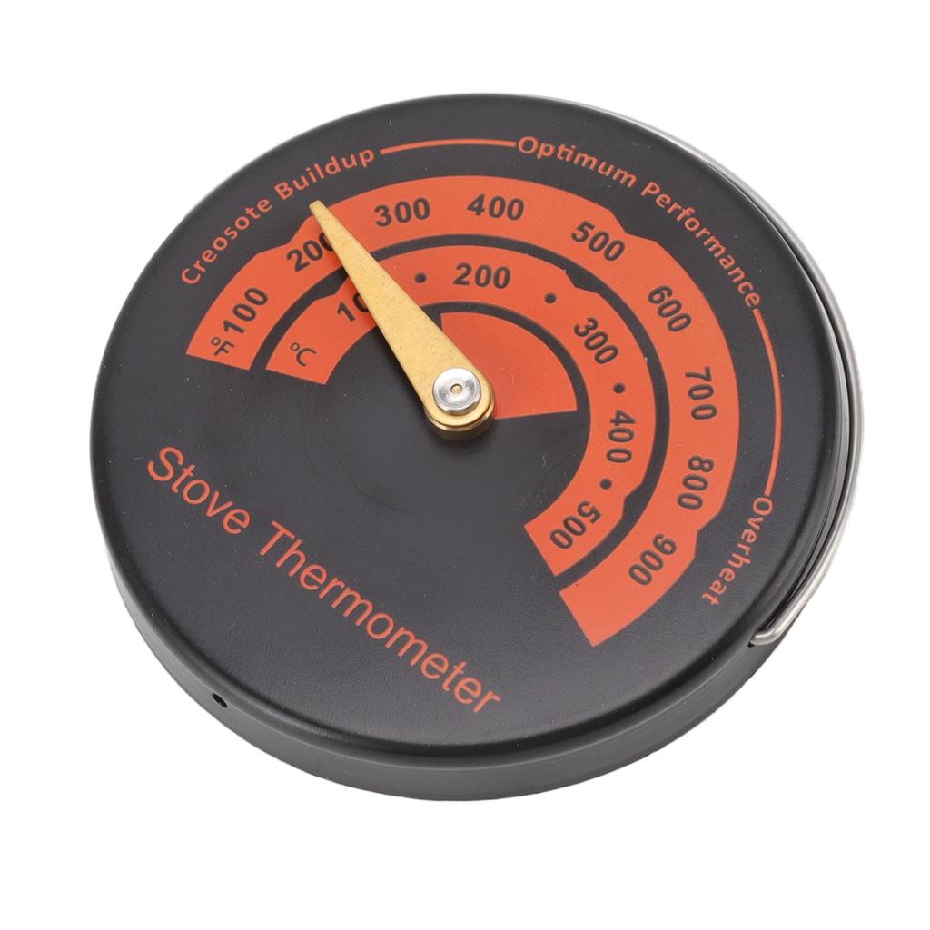 Magnetic Stove Thermometer Bimetal Wide Scale Range Stove Temperature Meter for Home Fireplace