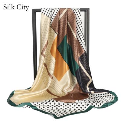 High-quality Luxurious Silk Scarves Headband Scarfs Neck Scarf For Women Chain Silk Scarf Women's Decorative Shawl