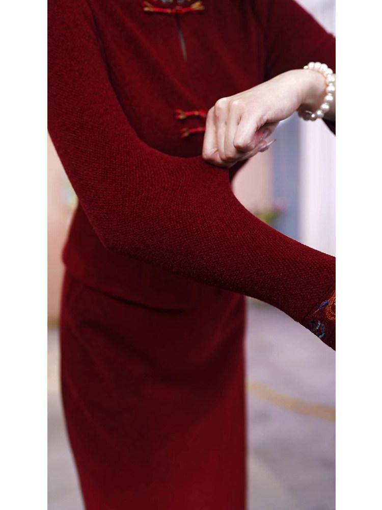 Elegant Faux Two-Piece Mother of the Bride Dress - Autumn/Winter Collection