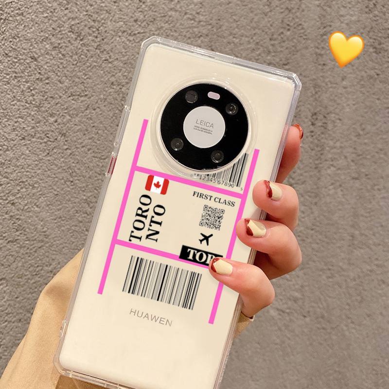 Custodia per telefono INS Light Ticket Aereo per Samsung S20 ULTRA S30 per Redmi 8 per Xiaomi Note10 per Huawei Y6 Y5 cover