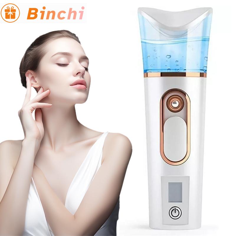 Mist Sprayer Handheld Nano Beauty Instrument Mini Hydrating Humidifier Skin Care LED Display Portable Humidifier Skin Care Gift