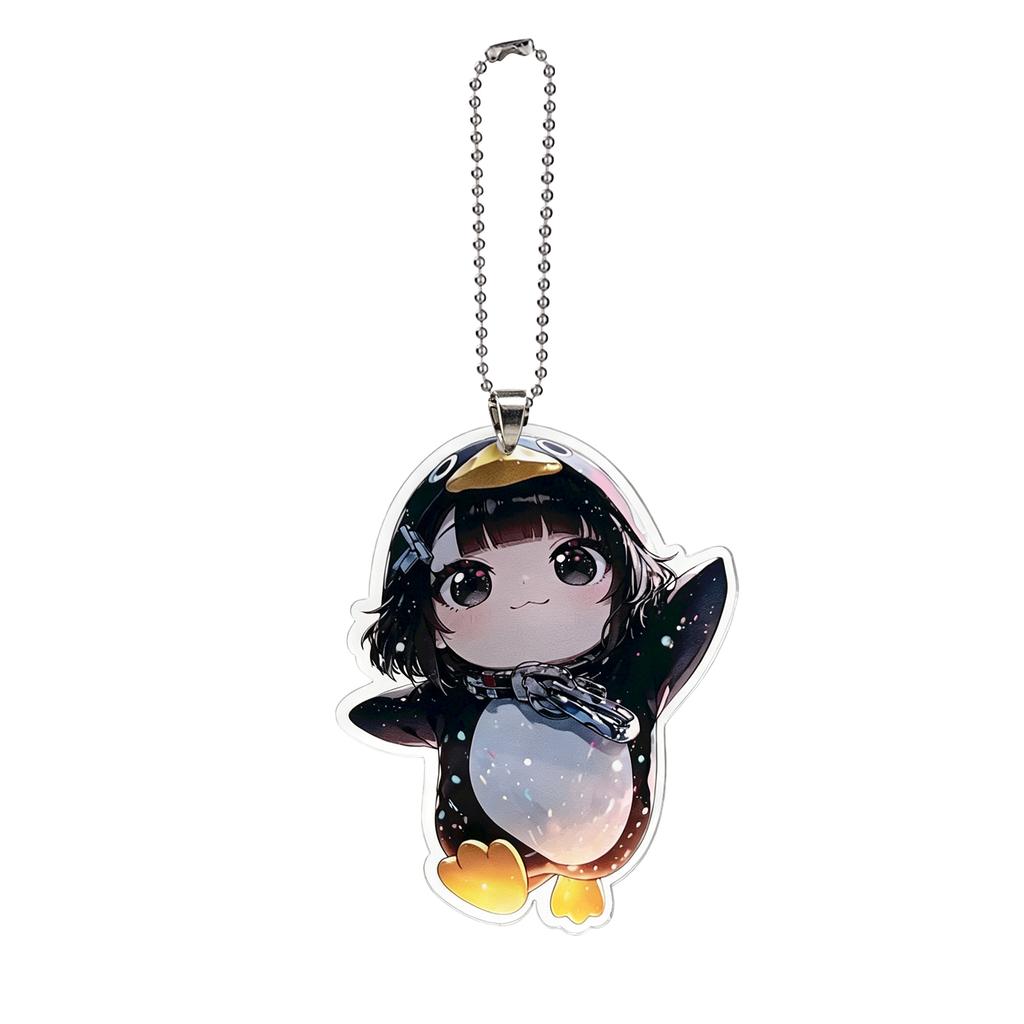 Acrylic Anime Character Keychain Pendant with Ball Chain Durable Lightweight Design Suitable for Bag or Key Decoration Collectible Accessory