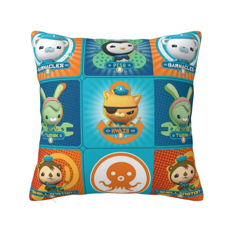 

Custom Anime Octonauts Children TV Cushion Cover 40x40cm Cartoon Kawaii Disney Soft Modern Pillow Decor Home 12x12Inch