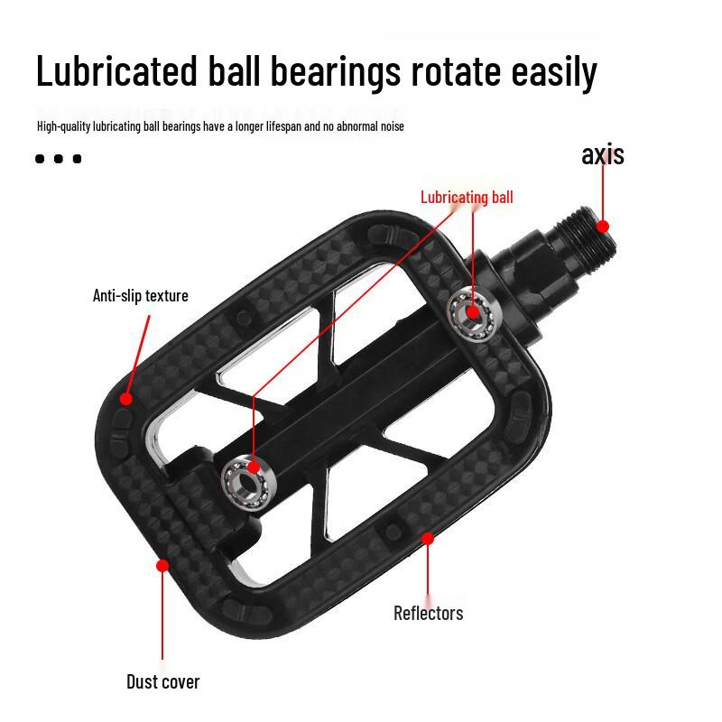 Lishi Asterisk Design Bicycle Pedals with Steel Balls