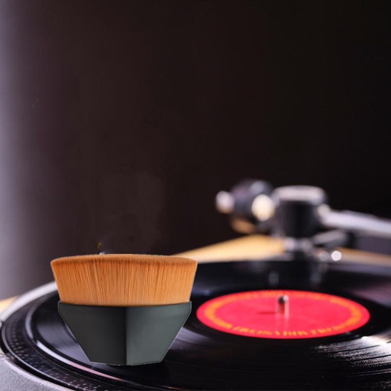 Anti Static Vinyl Record Brush Vinyl Brush Carbon Fiber Bristles Cleaning Brush for Records Vinyl Record Cleaner Brush