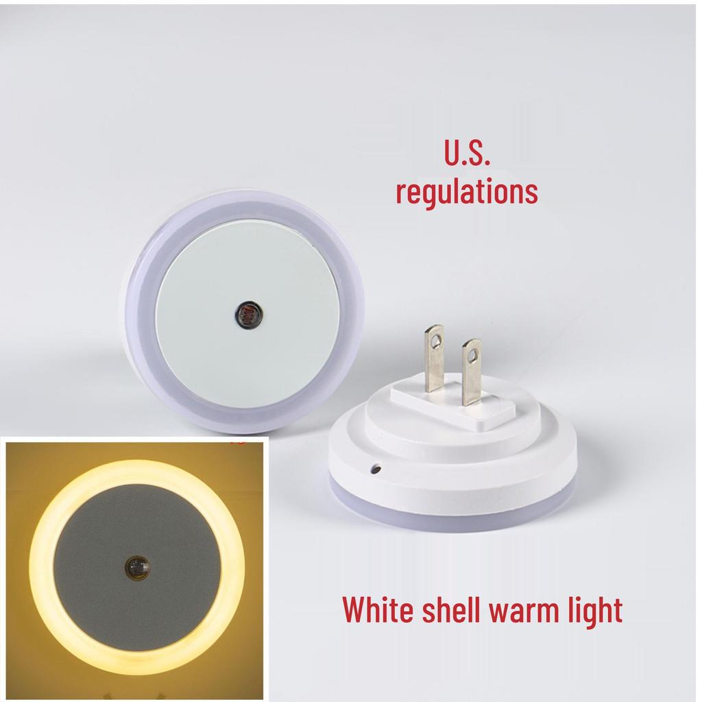Smart LED Night Light with Dual Standard Socket and Energy-Saving Sensor