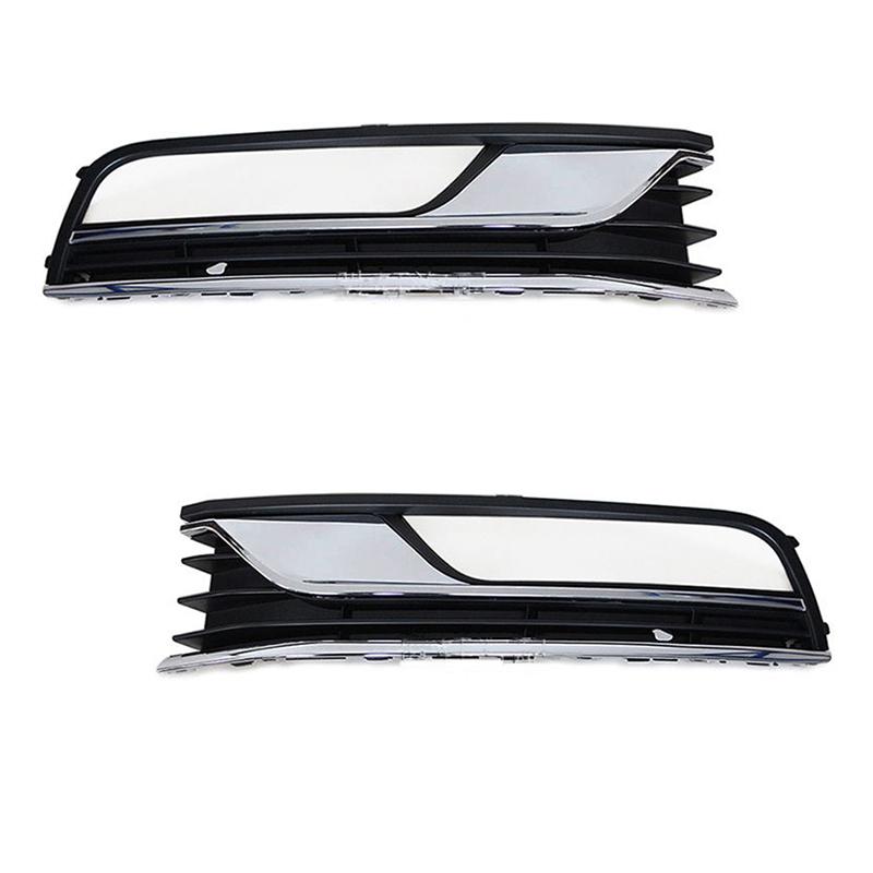 Auto Front Left Right Bumper Fog Light Lamp Chrome Grill for VW Passat B7 2012 2013 2014 2015 2016 3AD853665 3AD853666