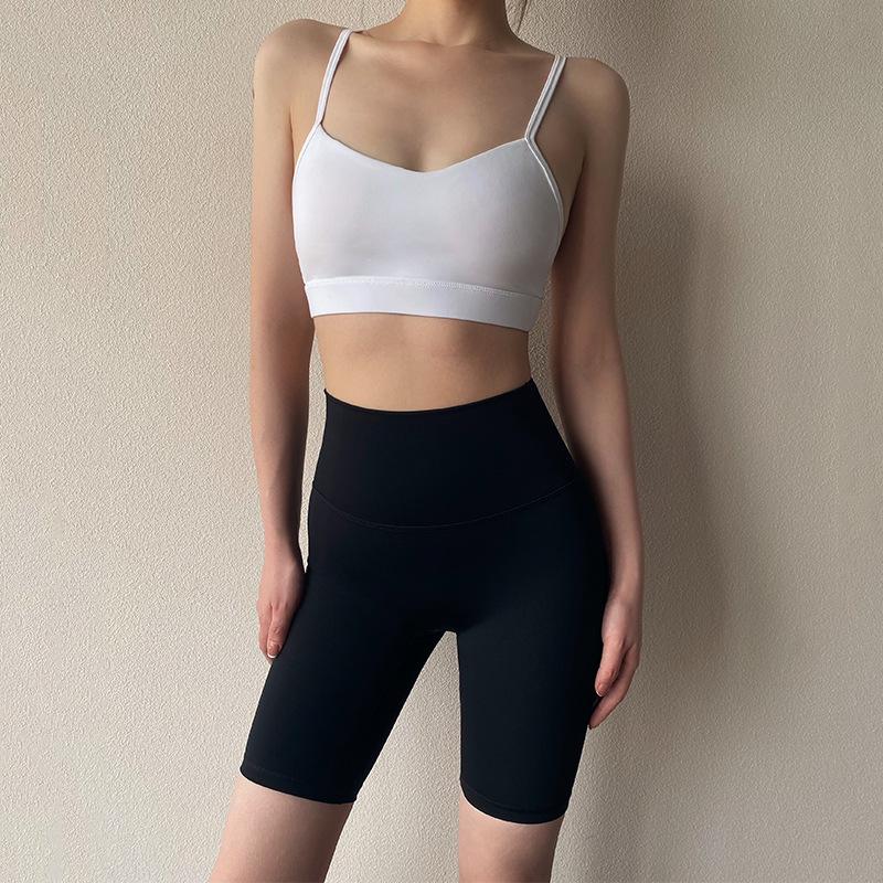 Women's Quick-Dry Cycling and Yoga Shorts - Naked Feel, High Elasticity, Hip-Lifting, Tummy Control, Perfect for Summer Sports and Workout Wear.