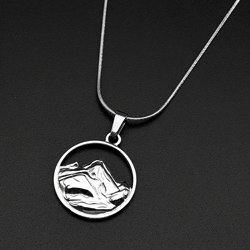 Snowy Mountain Peak Necklace For Women Men Top Hill Gold Color Chokers Hiking Outdoor Travel Stainless Steel Jewelry Gifts