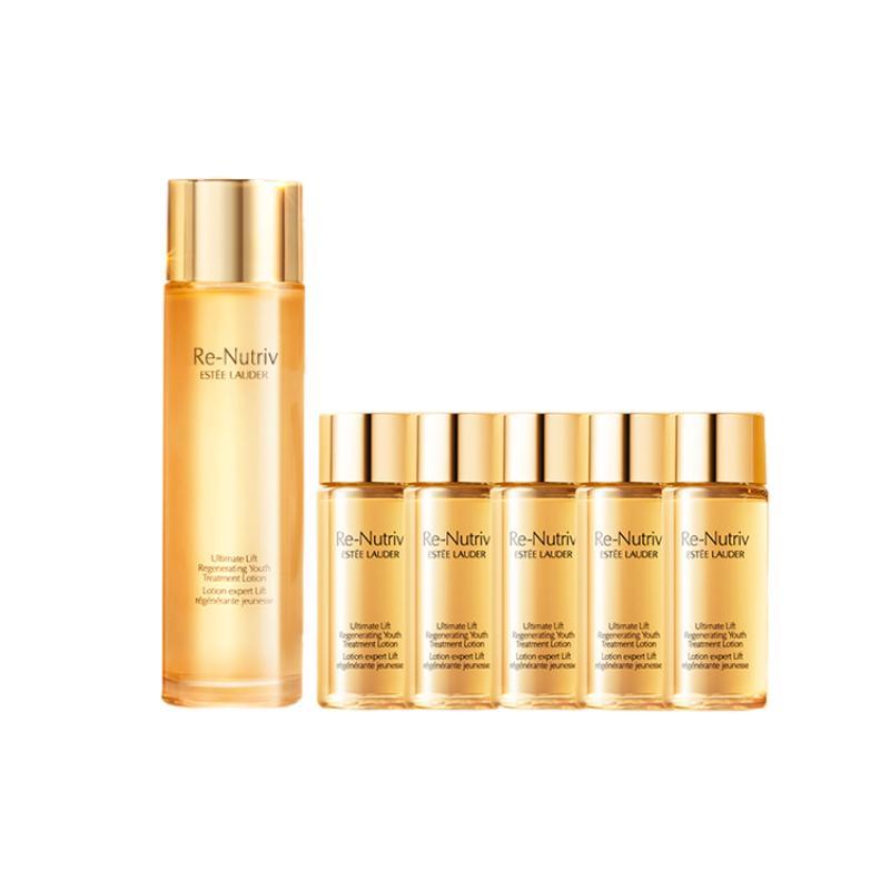 ESTEE LAUDER Ageless White Gold Flower Chroma Firming Essence Lotion Skincare Sets Tightening Hydrating 200ml+30ml*5 Gentle