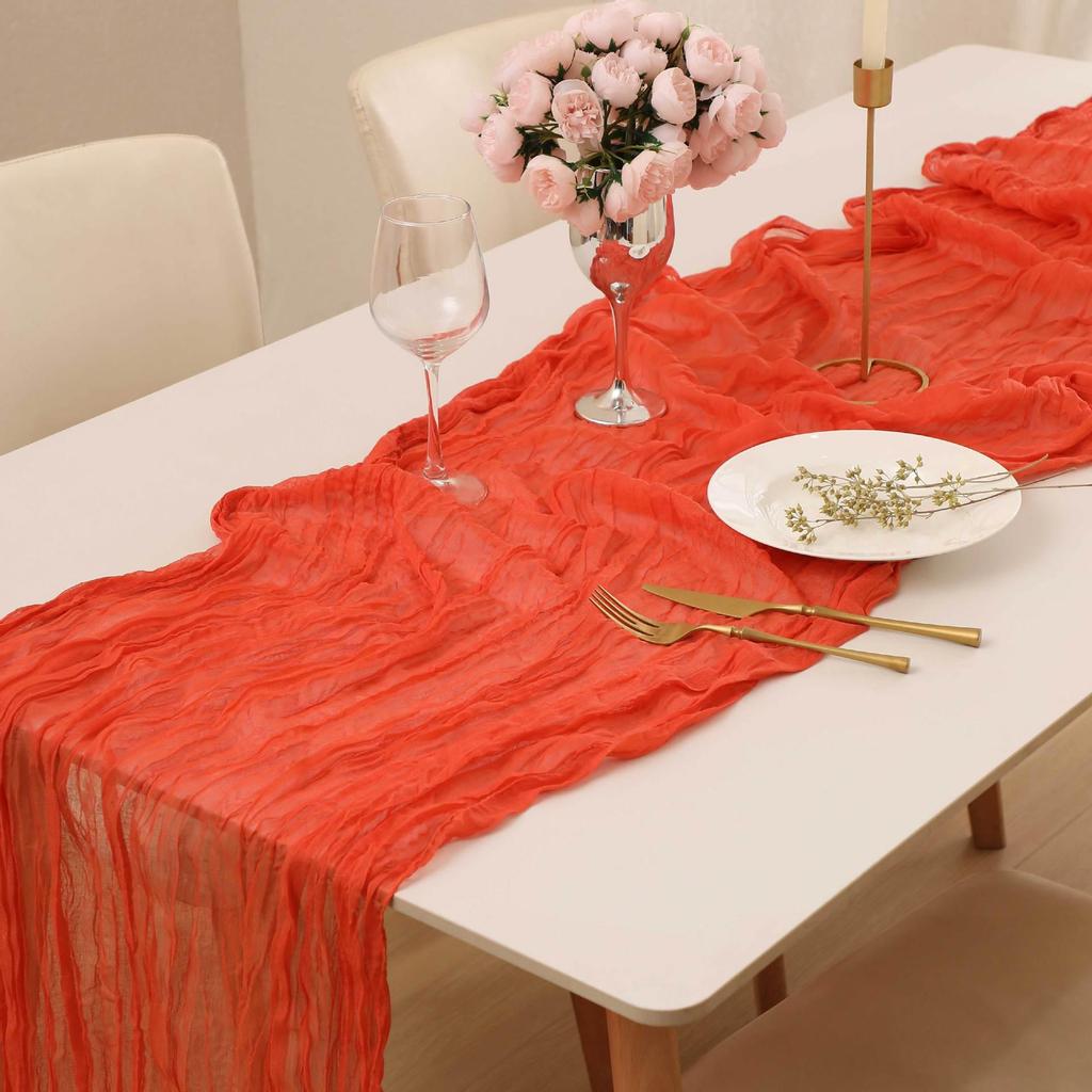 Tischläufer im Bohemian-Stil mit europäischer Borte für Hochzeiten und Partys