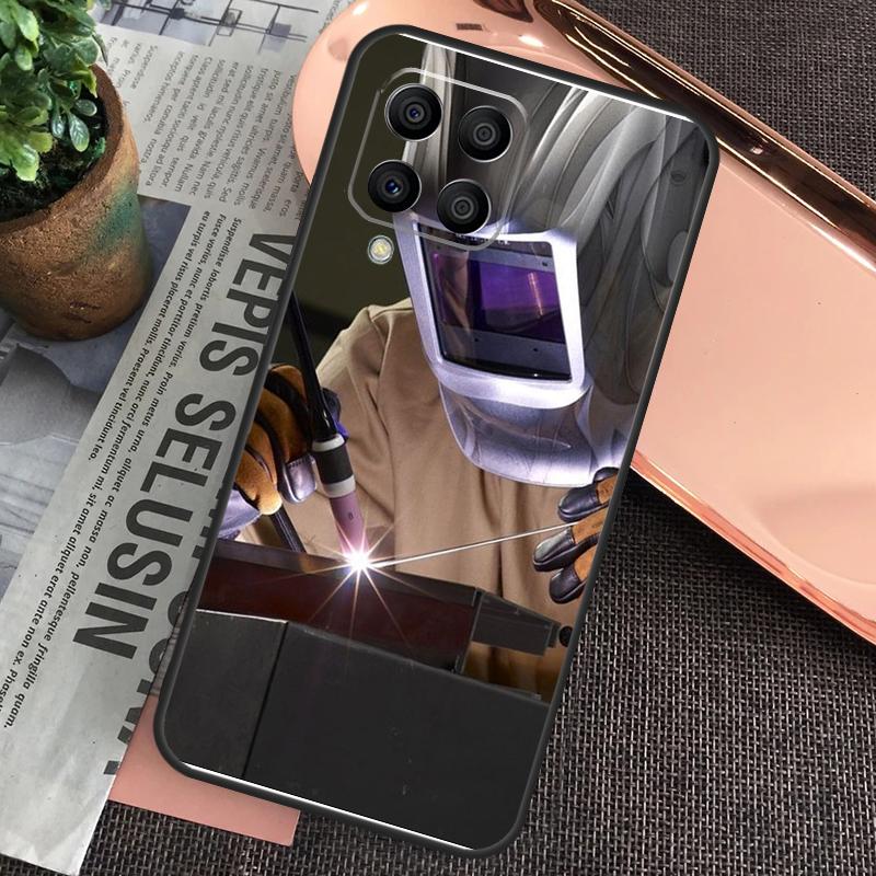Welder Welding Hot Metal Worker Case For Samsung Galaxy M15 M55 M13 M23 M33 M53 M31 M51 M14 M34 M54 M20 M30s M12 M32 M52
