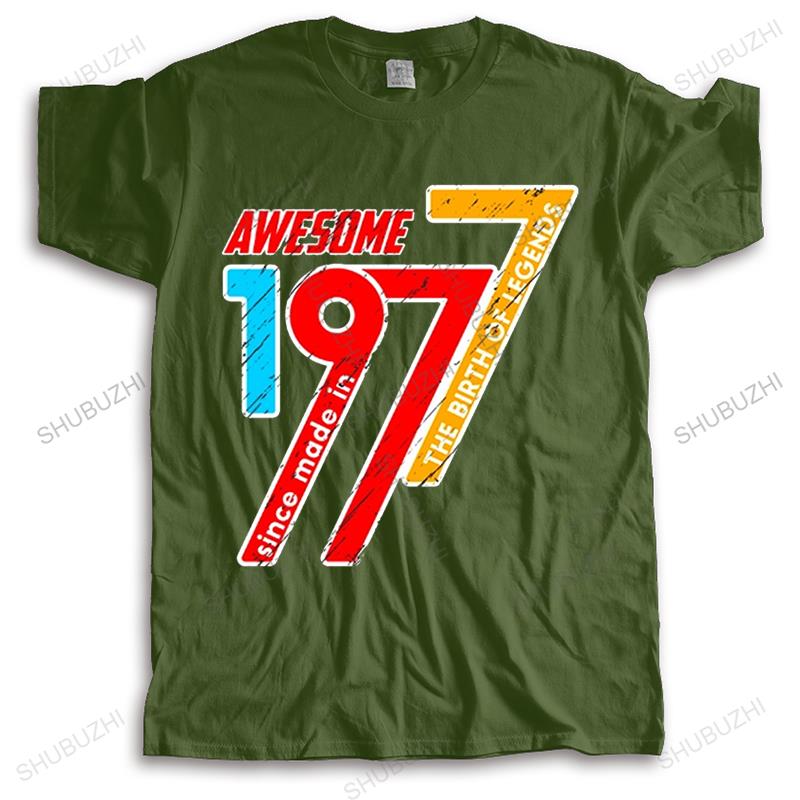 T Shirts Guys Legends Vintage Retro Vintage Made In 1977 40th Unisexs Short Sleeve TShirt Male Tee Designs Birthday Gift