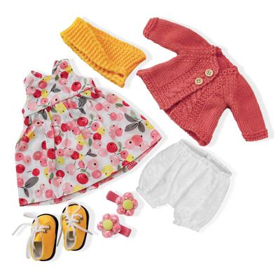 BlissfulPixie Handgemachte Waldorfpuppenkleidung 30cm Outfit-Set in einer schönen Box - Weihnachts-Geburtstagsgeschenk für Mädchen - Hrabinella's Bekleidungszubehör
