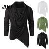 Rollkragen Herren Basic Oberteile Einfarbige Langarm Pullover Locker Weich Frühling Atmungsaktiv Asymmetrisch Bequem Herbst Hemd Tägliche Kleidung