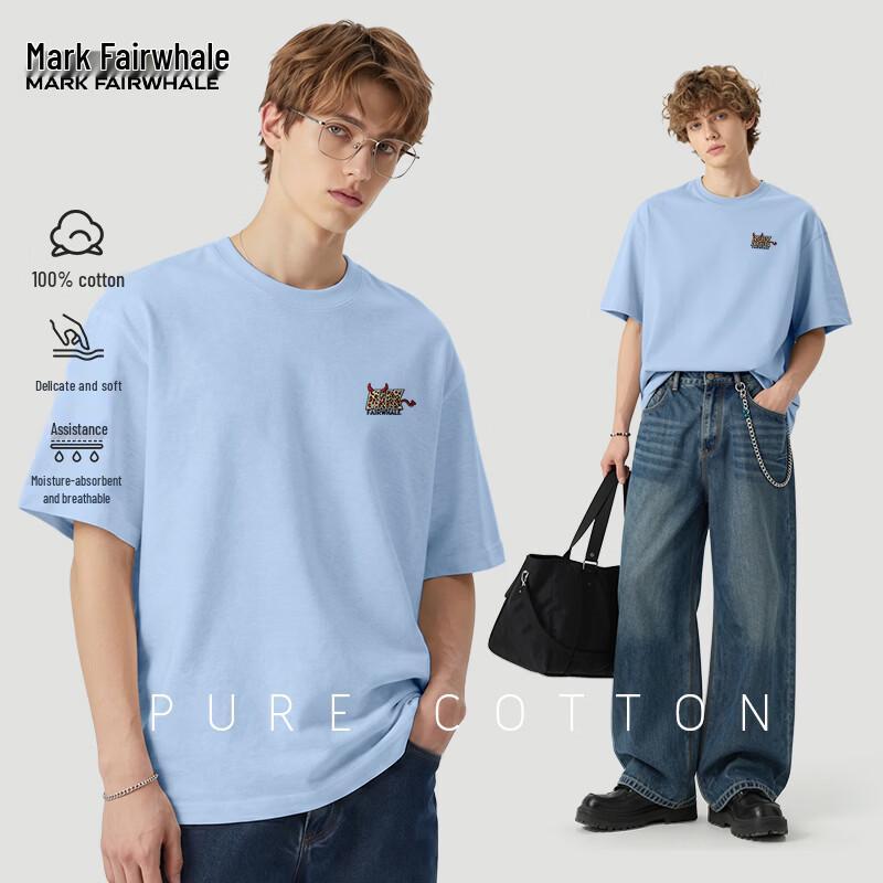 Mark Hua Fei Men s Pure Cotton Short Sleeve T-Shirt 4XL
