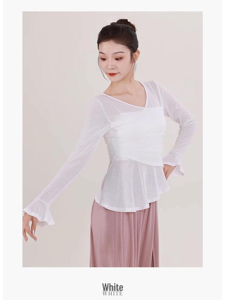Adult Long-Sleeve Dancewear for Autumn/Winter – Modern & Classical Dance Practice Top