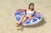 IGARASHI 120cm Inflatable Ring North Shore Inflatable Ring with Rope and Quick Buoyancy New Valve Design RLE-120L [Easy Plug]