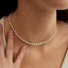 5-6Mm Rice Grain Natural Freshwater Pearl Necklace Bead Strand Light Luxury Versatile Necklace