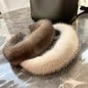 Hot Sale Women Luxury Winter  Mink Fur Headbands High Quality Real Fur Hair Band Lady Fashion Hair Hoop Furry Gift