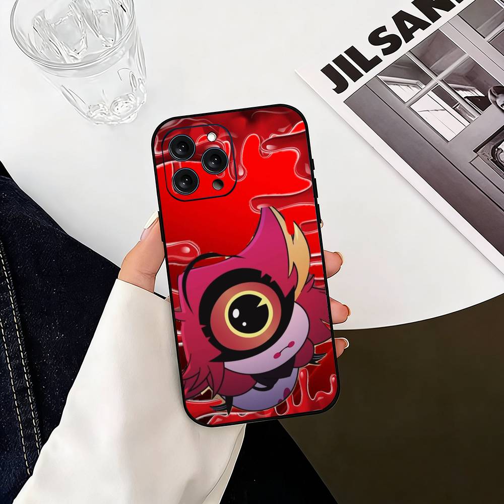 H-Hazbin Hotel N-Niffty  Phone Case For iPhone 17, 16,15,14,13,12,11 Plus,Pro Max, Others Soft Black Cover