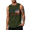 Men's Sleeveless Crew Neck Tank Top with Flag Print 250 Years Anniversary Athletic Fit Shirt