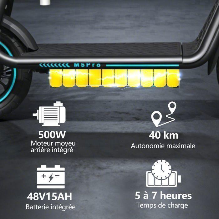 Elektrická koloběžka pro dospělé se sedadlem M5 - 500W 48V 15Ah - 12,5" pneumatiky - max. 45 km/h. - dvojitá kotoučová brzda - až 70 km