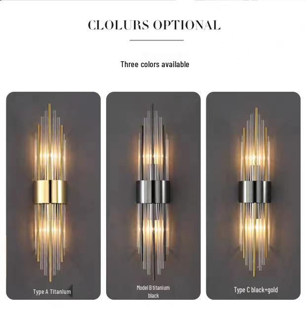 Nordic Luxury Crystal Wall Lamp for Living Room, Bedroom, Stairway, and Aisle Decor