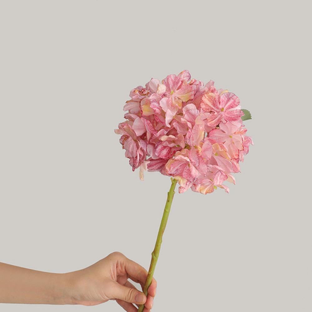 

Silk Cloth Hydrangea Bouquet Vintage Fake Flower Gifts Artificial Flower Bundle Wedding Decoration фиолетовый