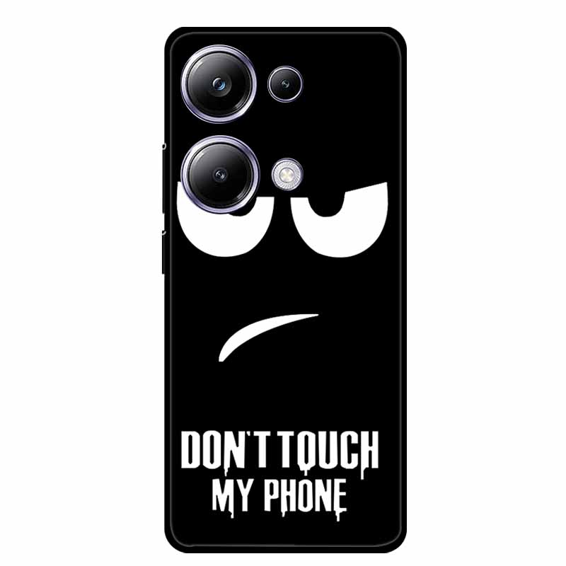 For Xiaomi Poco M6 Pro 4G Phone Case Cover Wolf Shockproof Black Silicone Soft Back Cover Cases For Poco M6 Pro Case M 6 M6Pro