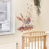 Cute Rabbit Floral Butterfly Wall Sticker Self-Adhesive Removable for Bedroom Living Room Kids Room Home Decor Art