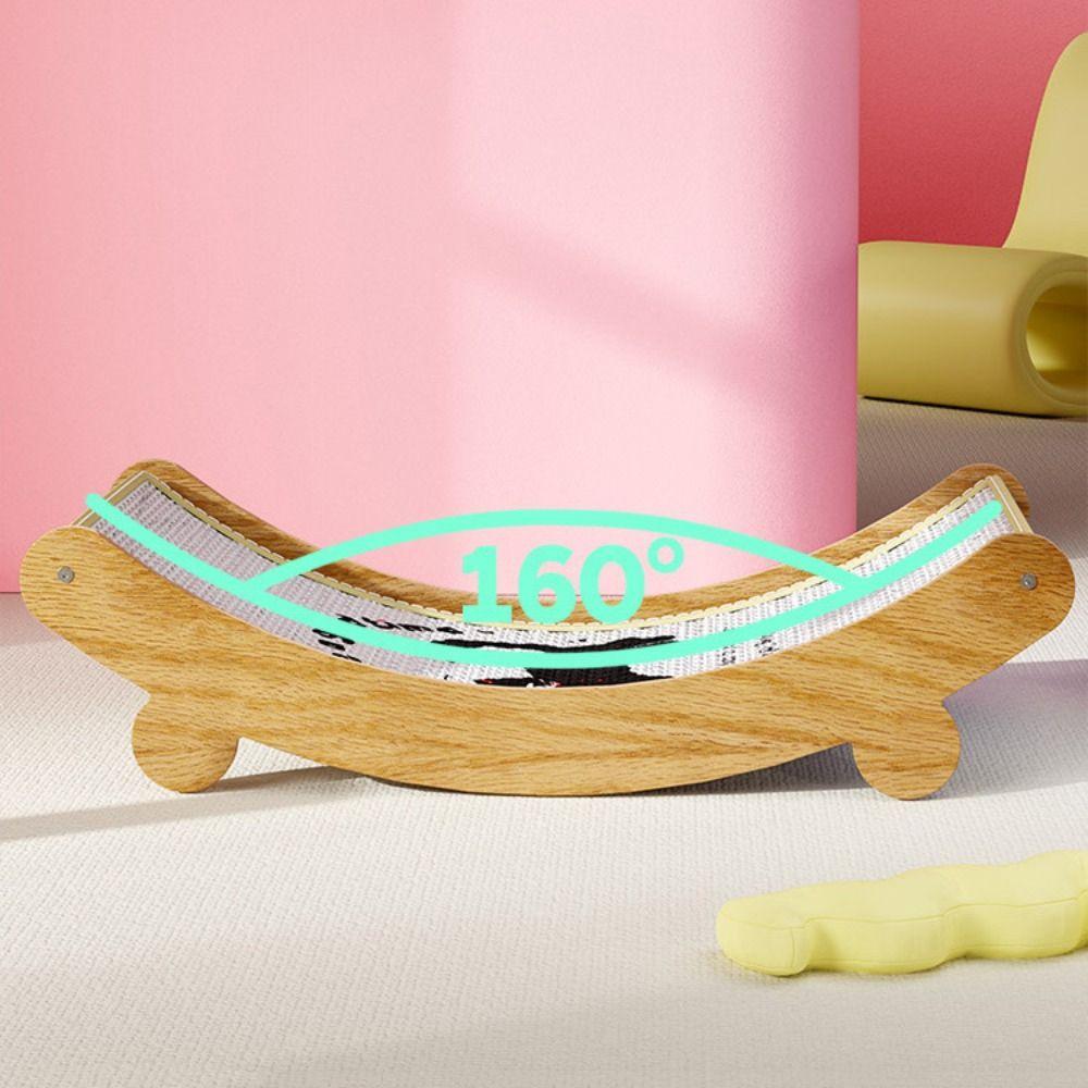 Wear-resistant Cat Scratching Board Wooden Cat Rocking Chair  for Cats Dogs