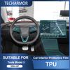 TPU Protective Film for Tesla Model 3 2024-2026 Interior Anti-Scratch Transparent Sticker