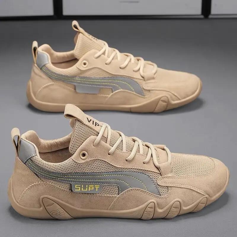 New Men'S Shoes Lightweight Casual Shoes Ankle Boots Designer Winter Plush Trend Men Loafers Lace Up Non-Slip Male Sneakers