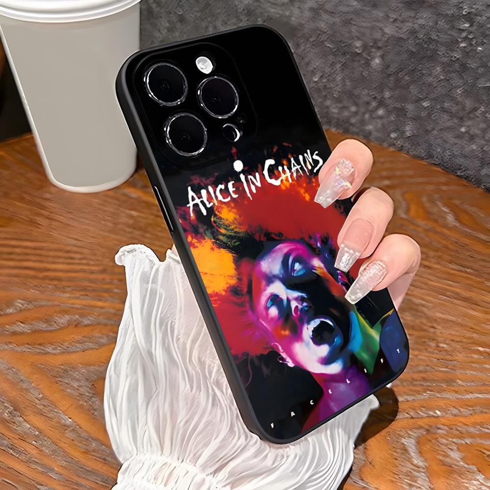 Heavy Rock Band-Alice In Chains Phone Case For iPhone 18 17 Pro Max 16 15 14 Pro Max 13 Mini 11 12 Xr X Xs SE Plus Back Cover