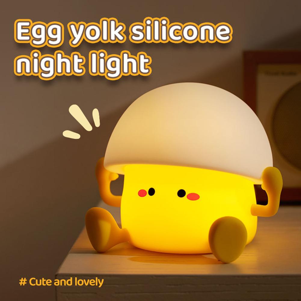 Silicone Pat Night Light Animal Bedside Lamp 2 Level Dimmable Atmosphere Light Eye Caring Cartoon Sleeping Light for Desk Decor