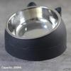 Cat Ear Shaped Elevated Stainless Steel Pet Bowl Non-Slip Scratch Resistant Feeder for Small Cat Dog Food Water