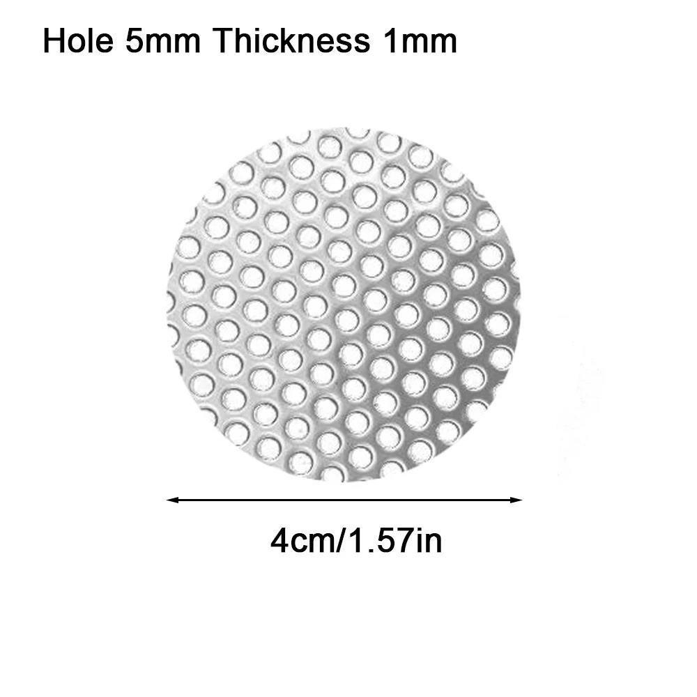Square/round Perforated Mesh Filter Screen Thicken Bathroom Drain Cover  Kitchen Shower Drain Parts