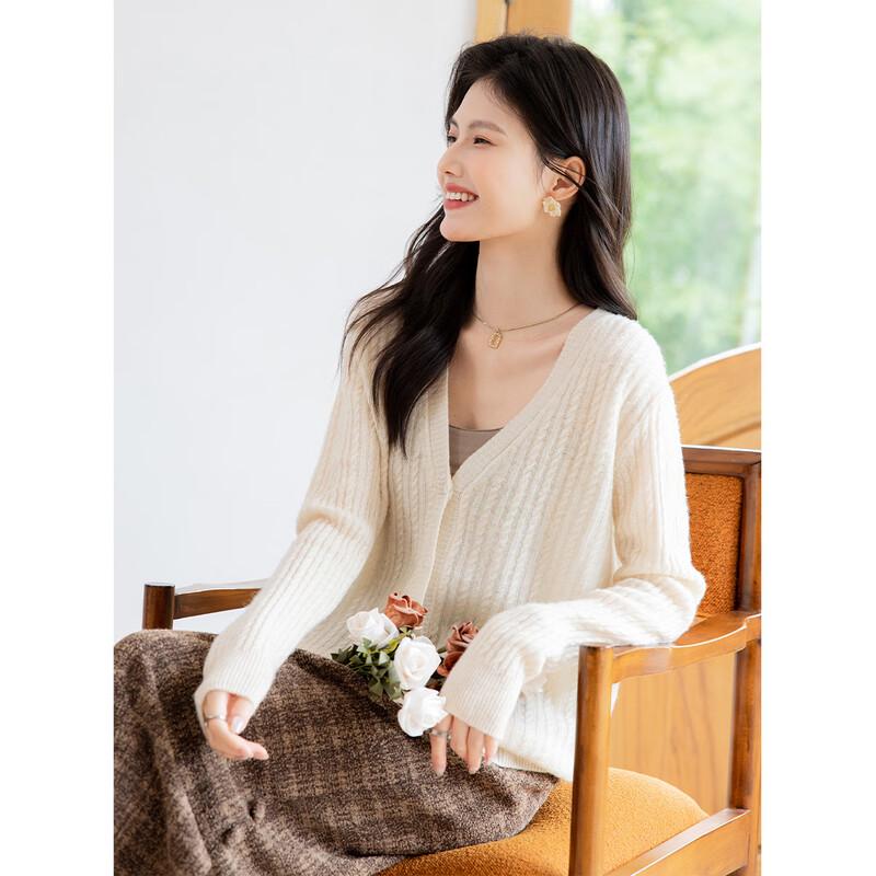 

Mokana Women s Versatile V-Neck Wool Sweater One Size