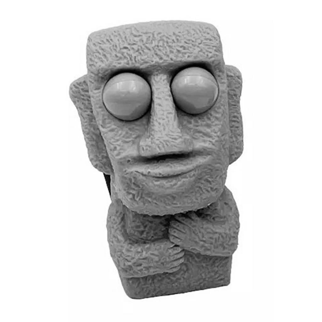 Kids Squeeze Decompression Toy Rock Type Stress Relief Glaring Eyes Sensory Toy Brown