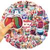 50 Christmas Fun Gifts Decorative Party Stickers Guitar Notebook Suitcase DIY Waterproof Stickers