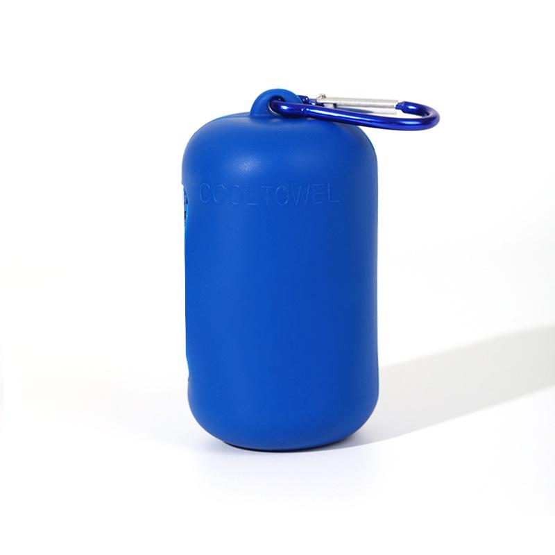 Customizable Quick-Dry Cooling Towel with Portable Silicone Sleeve for Outdoor Sports