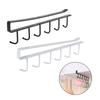 6 Hooks Under Shelf Cup Holder,Wine Glass Holder,Mug Cup Holder Hanger,Mutifunctional Kitchen Utensil Without Drilling Rack