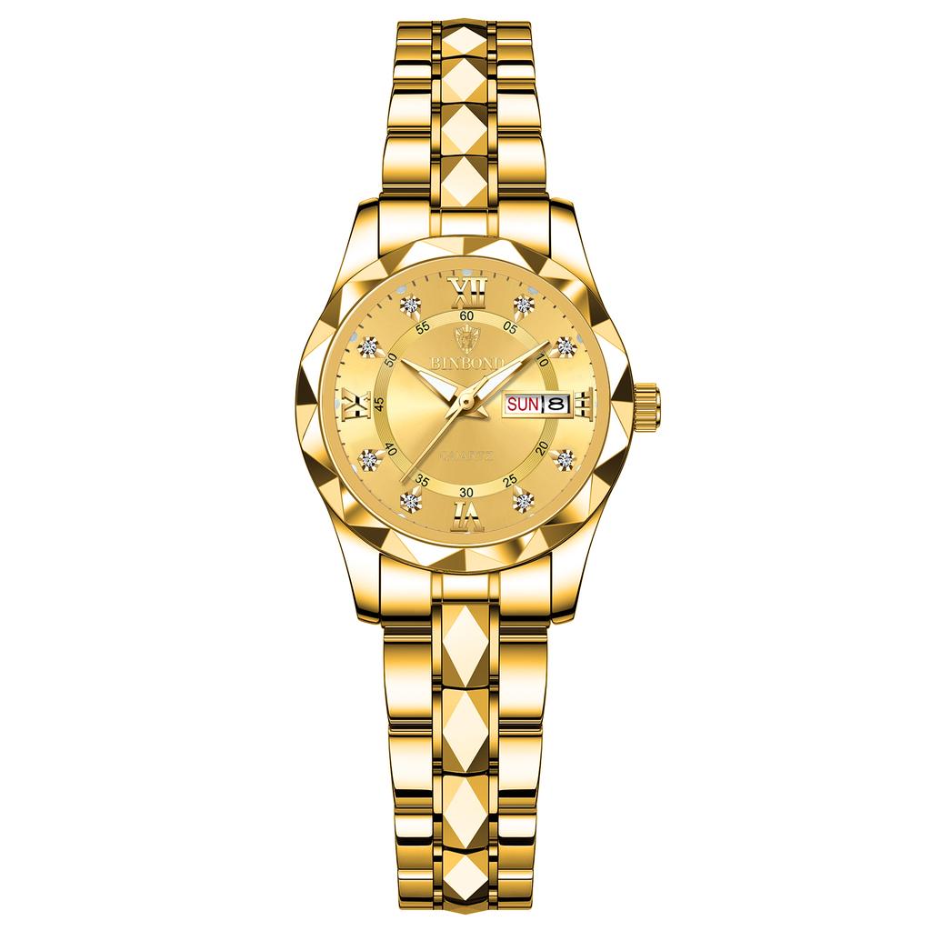 B2521 Top Brand Luxury Fashion Business Womens Quartz Watches 30M Waterproof Week Date Clock Sport Womens Wristwatch