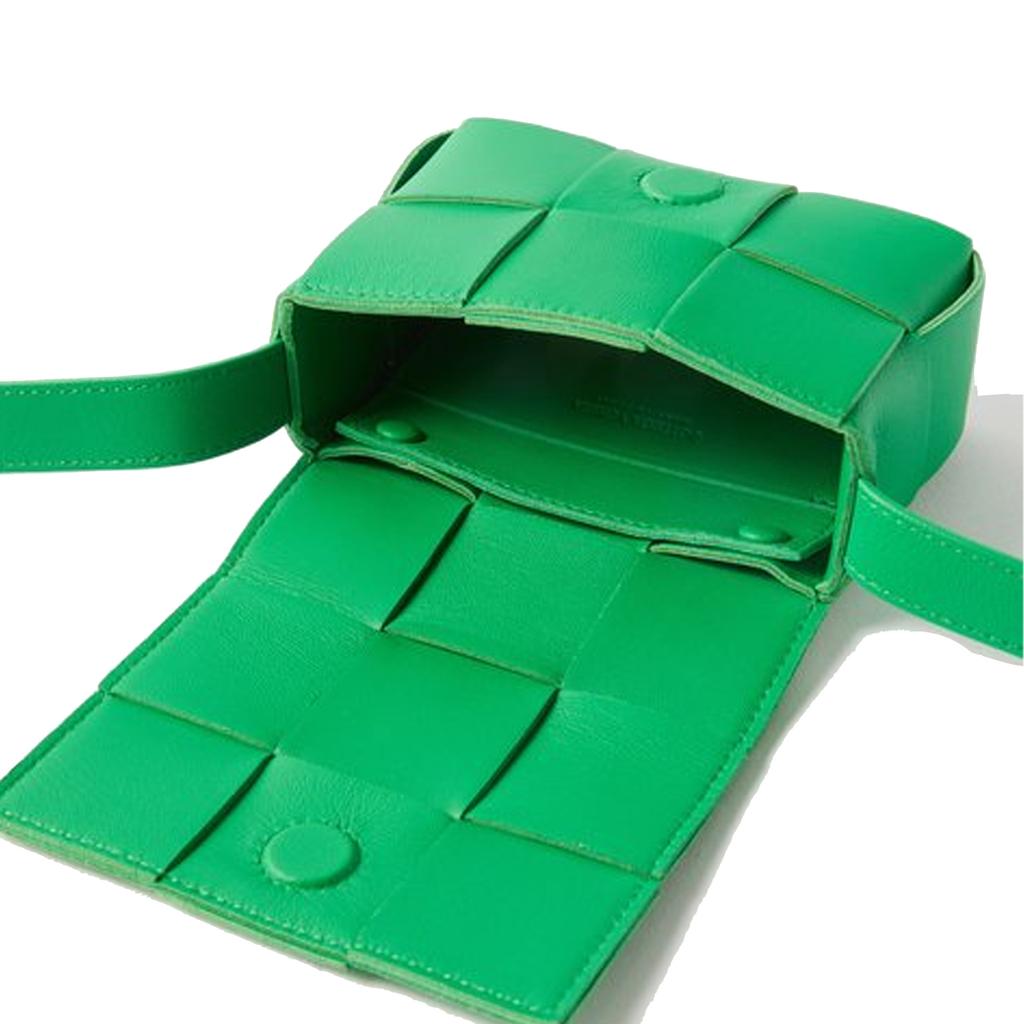 New Bottega Veneta Lambskin Tofu Bag Shoulder Bag Crossbody Bag Mini Women's Green 666688VMAY13182