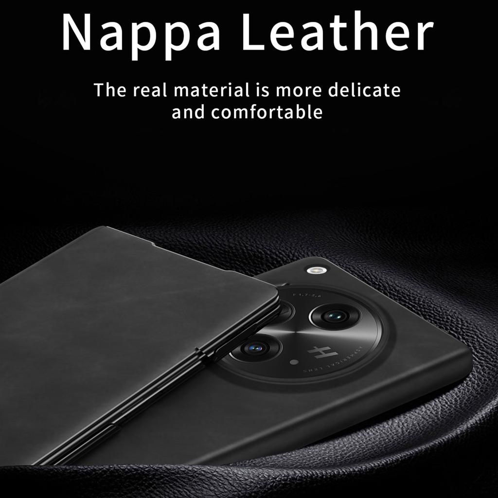 For Oppo Find N3 5G Phone Case Nappa Texture Leather+PC Cover with Stand