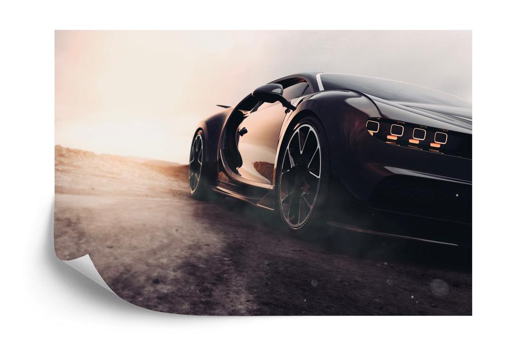 Photomural Sport Car In The Desert Washable Fleece 315x210