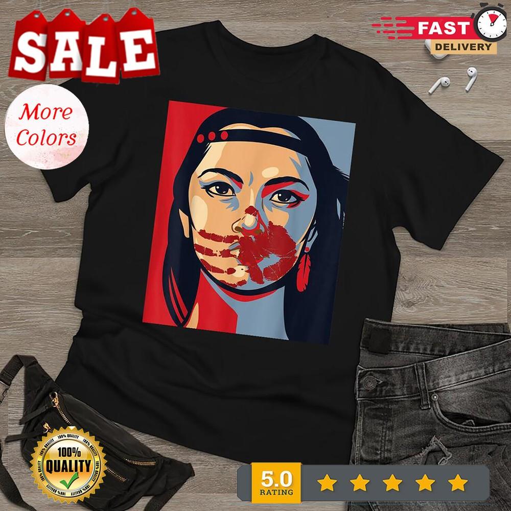2025/MMIW Awareness Indigenous Woman Art Stolen Sisters Vintage T Shirt Men Wome Unisex T-Shirt XXXL