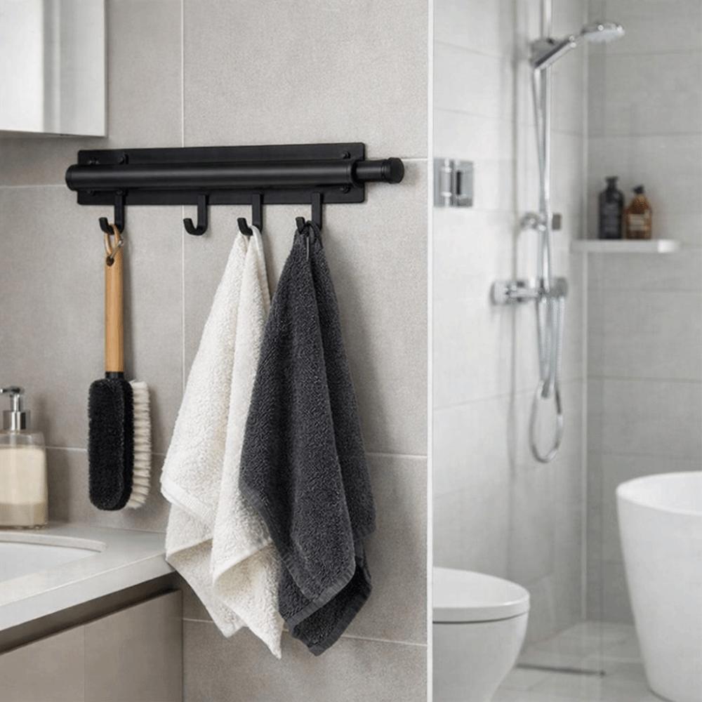 Aluminum Zinc Zinc Alloy Closet Valet Rod Retractable Wardrobe Clothing Rail Hanging Suits