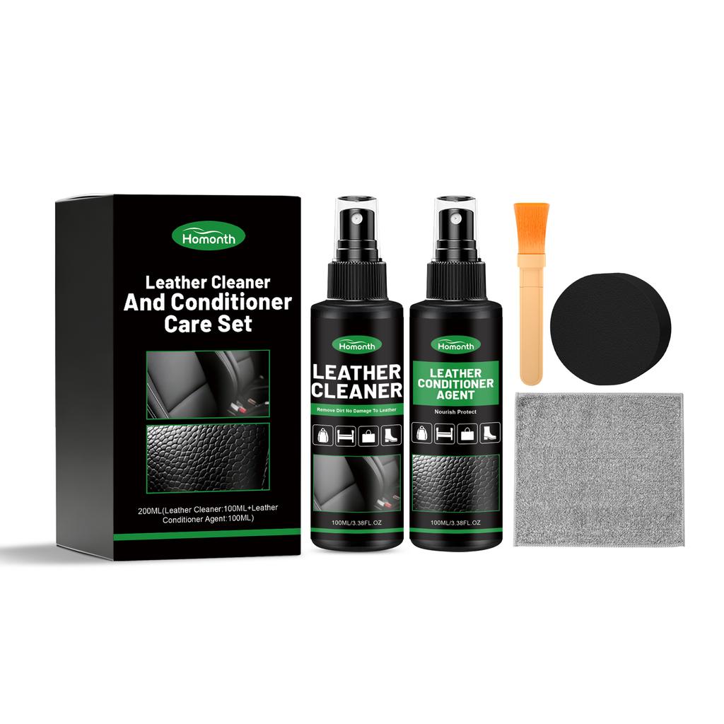 Leather Care Kit Furniture Cleaner Conditioner Leather Seats Boots Jacket Deep Cleaning Waterproof Set Car Details Auto Care